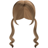 Cute Low Wavy Pigtails in Caramel