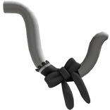 Cute Maid Cat Kitty Tail Black Ribbon Long Bow