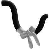 Cute Maid Cat Kitty Tail Black White Ribbon Long