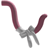 Cute Maid Cat Kitty Tail Pink Bow Ribbon Long