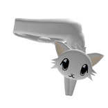 ♡ cute matching white cat scarf