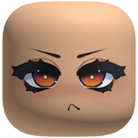 Cute Mean Angry Doll Girl Face (Gold)