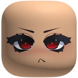 Cute Mean Angry Doll Girl Face (Red)