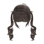 Cute Messy Curly Pigtails (Milktea)