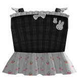 ꒰♡꒱ cute miffy bunny ruffed dress in black