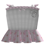 ꒰♡꒱ cute miffy bunny ruffed dress in white