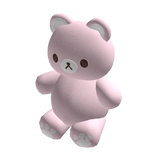 ♡ cute mini kawaii bear plushie pink (holdable)