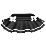 Cute Mini Ruffle Skirt w/ Bows (Black & White)