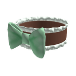 ♡ cute mint choco mori kei ruffle bow choker