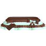 ┊♡ ꒱ cute mint chocolate sweet neapolitian skirt