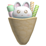 cute mochi bunny waffle cone