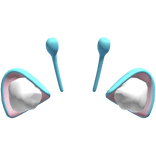 cute moe alien kawaii anime kitty blue