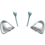 cute moe alien kawaii anime kitty pastel blue