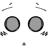 cute moe doodled face