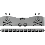 cute moe goth white emo studded skull septum top