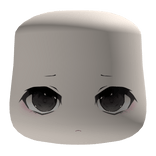 cute moe kawaii anime tired sad face