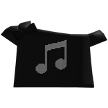 cute music note emo off shoulder shirt in black 
