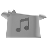 cute music note emo off shoulder shirt in white