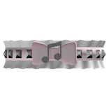 cute music note studded choker in pink