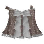 cute off shoulder fawn brown polka dot dress 3.0