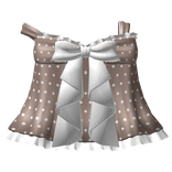 cute off shoulder fawn brown polka dot dress 3.0