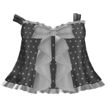 cute off shoulder grey polka dot dress 3.0