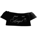 ♡ : cute off shoulder just an angel black top
