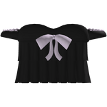 Cute off the shoulder ruffled dress black & pink