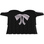 Cute off the shoulder ruffled dress black & purple