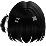 ♡ cute one sided baby pigtail in black /w bow 