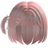 ♡ cute one sided baby pigtail in pink /w bow