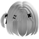 ♡ cute one sided baby pigtail in white /w bow 