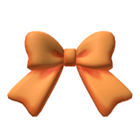 Cute Orange Back Waist Bow
