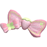 ♡ cute oversized pink strawberry side bow