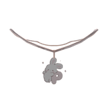 cute p pink bunny initial necklace 1.0