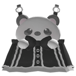 cute panda overalls (black) 3.0