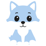 Cute Pastel Blue Wolf Shoulder Pet Plushie