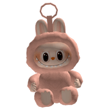 Cute Peach Labubu Plushie Keychain