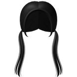 ꒰・ cute pigtails in black ♡