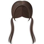 ꒰・ cute pigtails in brown ♡