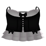 ୨୧ cute pink & black ruffled bow dress