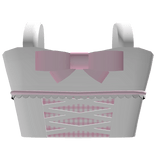 cute pink and white plaid corset with lace 