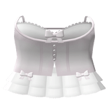 ୨୧ cute pink & white ruffled bow dress