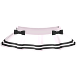 ♡ : cute pink + black striped school skirt