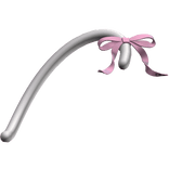 Cute Pink Bow Cat Tail (White)
