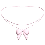 ♡ cute pink bow necklace