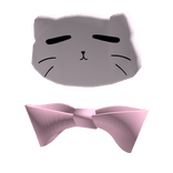 cute pink cat bow hairclip