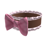 ♡ cute pink choco mori kei ruffle bow choker