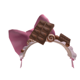 ♡ cute pink choco mori kei ruffle headband