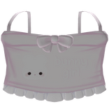 Ი𐑼 Cute Pink Derpy Bunny Girl Tank Top w Ruffles